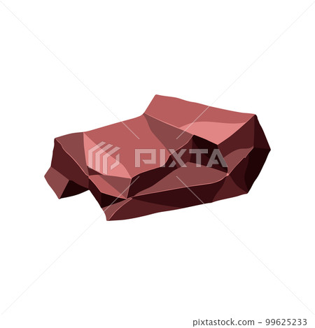 Ore rock boulder. Natural shape stone. vector illustration Ore rock boulder. Natural shape stone. vector illustration 99625233