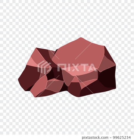 Ore rock boulder. Natural shape stone. vector illustration Ore rock boulder. Natural shape stone. vector illustration 99625234
