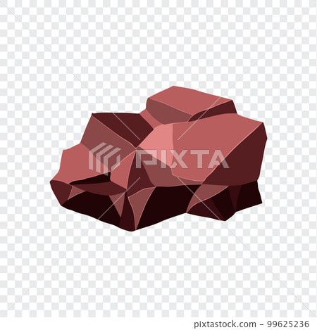 Ore rock boulder. Natural shape stone. vector illustration Ore rock boulder. Natural shape stone. vector illustration 99625236