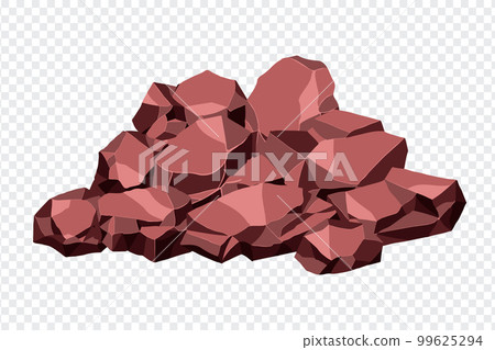 Rock and stones set. Different shape ore boulder collection. vector illustration Rock and stones set. Different shape ore boulder collection. vector illustration 99625294