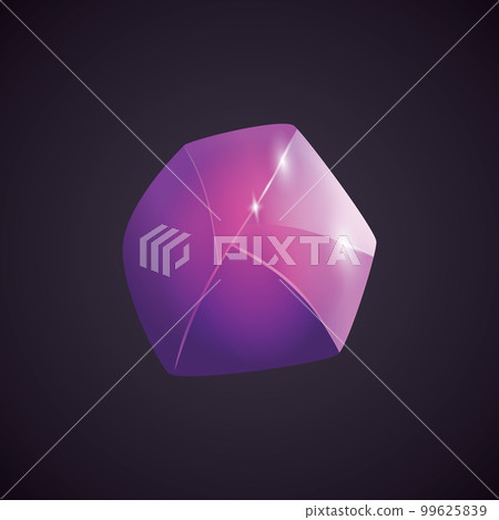 Crystal and natural mineral. Cartoon Magic Gemstone. Game asset. vector illustration Crystal and natural mineral. Cartoon Magic Gemstone. Game asset. vector illustration 99625839