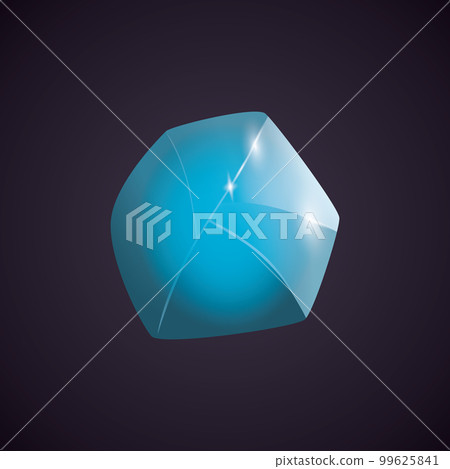 Crystal and natural mineral. Cartoon Magic Gemstone. Game asset. vector illustration Crystal and natural mineral. Cartoon Magic Gemstone. Game asset. vector illustration 99625841