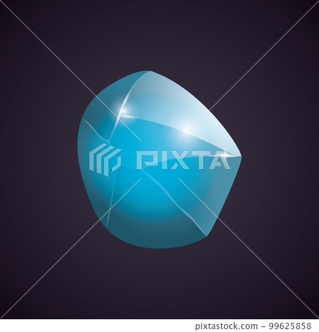 Crystal and natural mineral. Cartoon Magic Gemstone. Game asset. vector illustration Crystal and natural mineral. Cartoon Magic Gemstone. Game asset. vector illustration 99625858