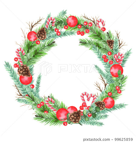 watercolor christmas card clipart 99625859