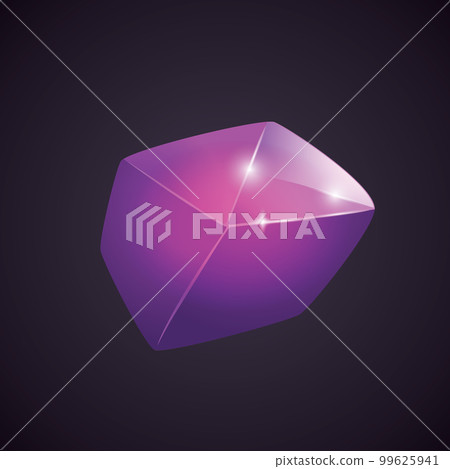 Crystal and natural mineral. Cartoon Magic Gemstone. Game asset. vector illustration Crystal and natural mineral. Cartoon Magic Gemstone. Game asset. vector illustration 99625941