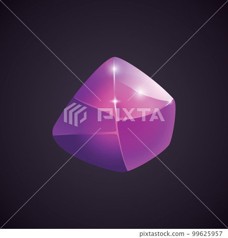 Crystal and natural mineral. Cartoon Magic Gemstone. Game asset. vector illustration 99625957