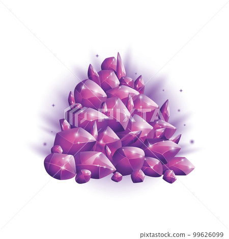 Crystals and natural minerals. Cartoon Magic Gemstones. Game assets. vector illustration 99626099