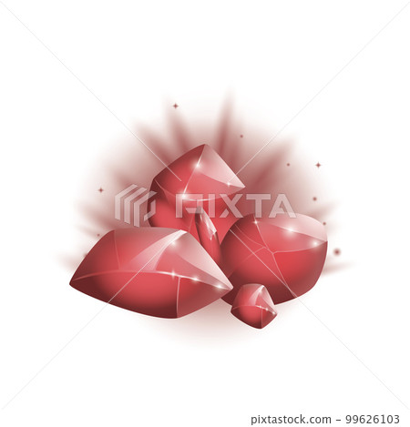 Crystals and natural minerals. Cartoon Magic Gemstones. Game assets. vector illustration 99626103