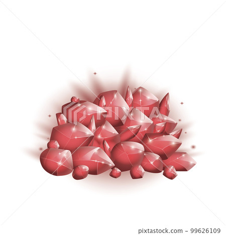 Crystals and natural minerals. Cartoon Magic Gemstones. Game assets. vector illustration 99626109