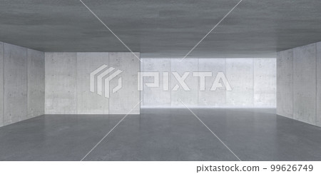 Empty  concrete space interior with sunlight and shadow, 3d rendering 99626749