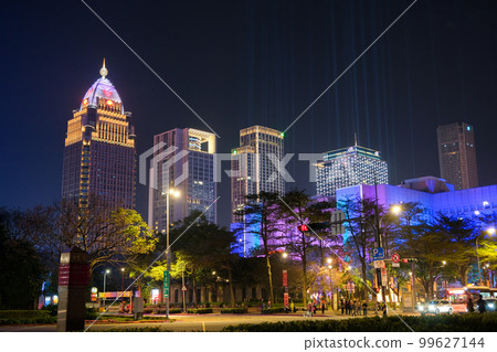 台灣台北市信義區夜景 99627144