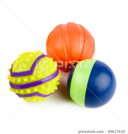 Balls - toys for dogs isolated on white. Balls - toys for dogs isolated on white. 99627620