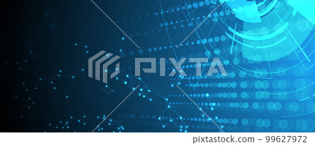 Technology background, futuristic and innovative for technology companies, startups, and businesses in related fields. 99627972