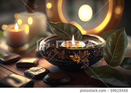 Atmosphere spa natural background. Illustration AI Generative 99628488