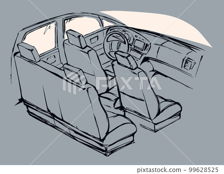 Interior of the car. Vector drawing Interior of the car. Vector drawing 99628525