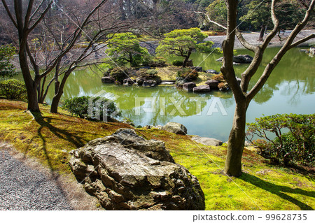 Amazing small island in garden ofSento Imperial Palace garden in Kyoto Amazing small island in garden ofSento Imperial Palace garden in Kyoto 99628735