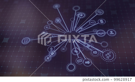 3D rendering the concept of cloud technologies and server data processing 3D rendering the concept of cloud technologies and server data processing 99628917