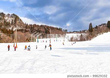 Ski slope scenery [Mikawa Onsen Ski Resort] (Aga Town, Niigata Prefecture) 99629102