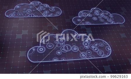 3D rendering the concept of cloud technologies... - Stock Illustration ...