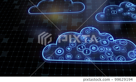 3D rendering the concept of cloud technologies and server data processing 3D rendering the concept of cloud technologies and server data processing 99629194