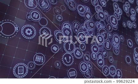 3D rendering the concept of cloud technologies and server data processing 3D rendering the concept of cloud technologies and server data processing 99629224