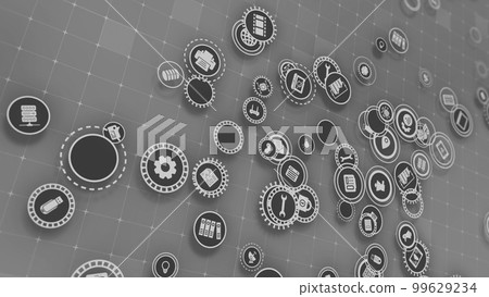 3D rendering the concept of cloud technologies and server data processing 3D rendering the concept of cloud technologies and server data processing 99629234