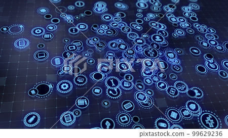 3D rendering the concept of cloud technologies and server data processing 3D rendering the concept of cloud technologies and server data processing 99629236