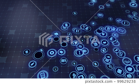 3D rendering the concept of cloud technologies and server data processing 3D rendering the concept of cloud technologies and server data processing 99629238