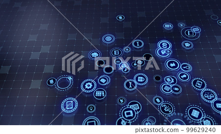 3D rendering the concept of cloud technologies and server data processing 3D rendering the concept of cloud technologies and server data processing 99629240