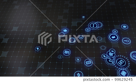 3D rendering the concept of cloud technologies and server data processing 99629245