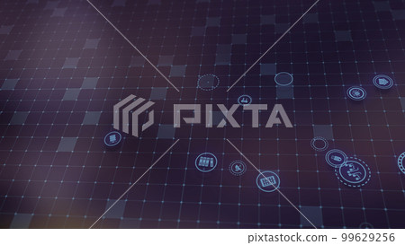 3D rendering the concept of cloud technologies and server data processing 99629256