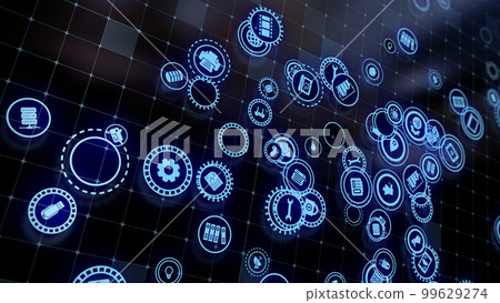 3D rendering the concept of cloud technologies... - Stock Illustration ...