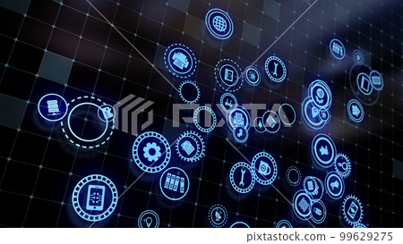 3D rendering the concept of cloud technologies and server data processing 99629275