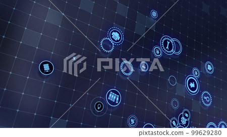 3D rendering the concept of cloud technologies and server data processing 3D rendering the concept of cloud technologies and server data processing 99629280