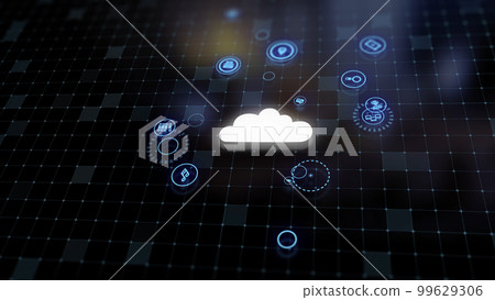3D rendering the concept of cloud technologies... - Stock Illustration ...