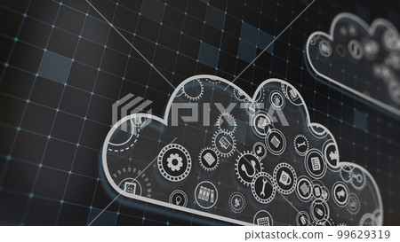 3D rendering the concept of cloud technologies...-插圖素材 [99629319] - PIXTA圖庫