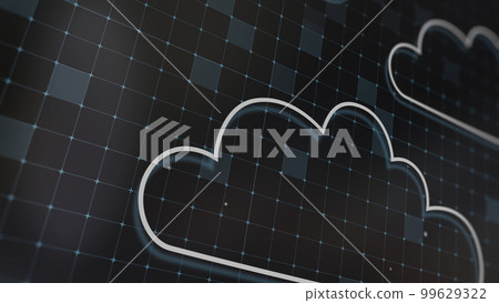 3D rendering the concept of cloud technologies and server data processing 3D rendering the concept of cloud technologies and server data processing 99629322