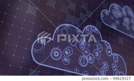 3D rendering the concept of cloud technologies... - Stock Illustration ...