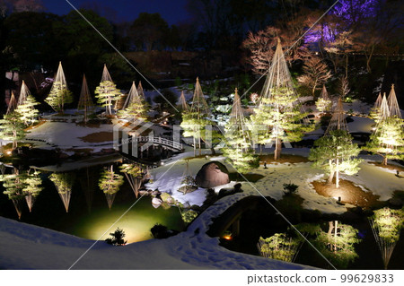 隆冬金澤城庭點燈，石川縣金澤市一個人的旅行 99629833