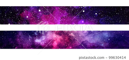 Space background with realistic nebula and shining stars. Decorative washi tape with galaxy Space background with realistic nebula and shining stars. Decorative washi tape with galaxy 99630414