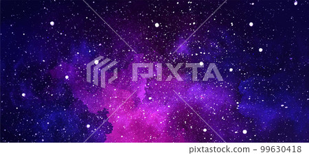 Vector cosmic illustration. Beautiful colorful space background. Watercolor Cosmos 99630418