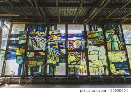 stained glass window in the cafe Pripyat 99630604