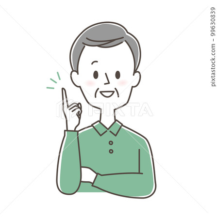 一位受到啟發的老人插圖素材 99630839