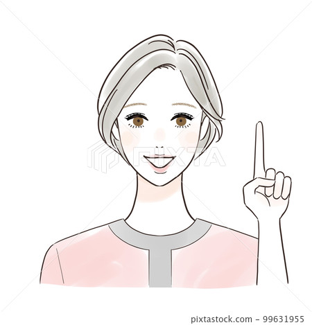 esthetician pointing 99631955