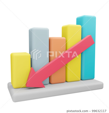 Business chart down arrow. 99632117