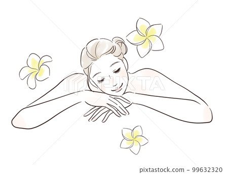 閉著眼睛放鬆的女人美容院 99632320