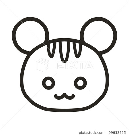Squirrel's hand-drawn illustration monochrome 99632535
