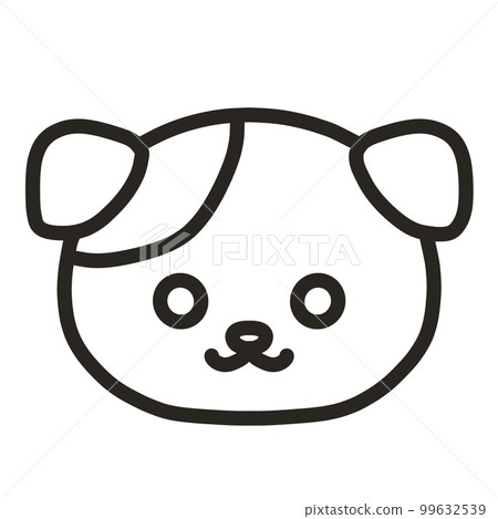 狗的手繪插圖單色 99632539
