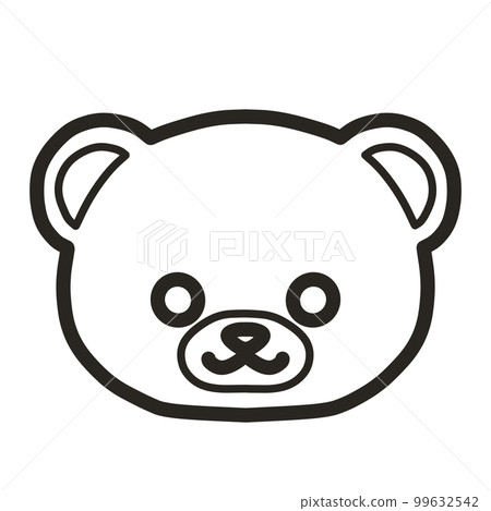 Bear's hand-drawn illustration monochrome Bear's hand-drawn illustration monochrome 99632542