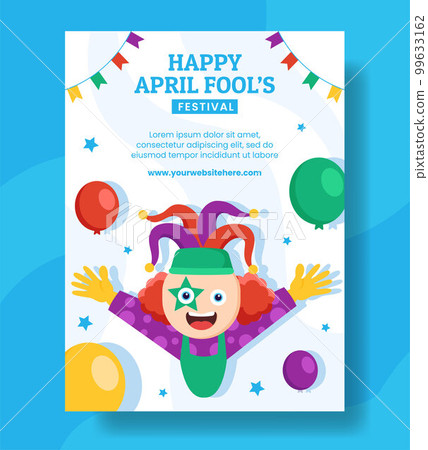 Happy April Fools Day Vertical Poster Cartoon Hand Drawn Templates Background Illustration Happy April Fools Day Vertical Poster Cartoon Hand Drawn Templates Background Illustration 99633162